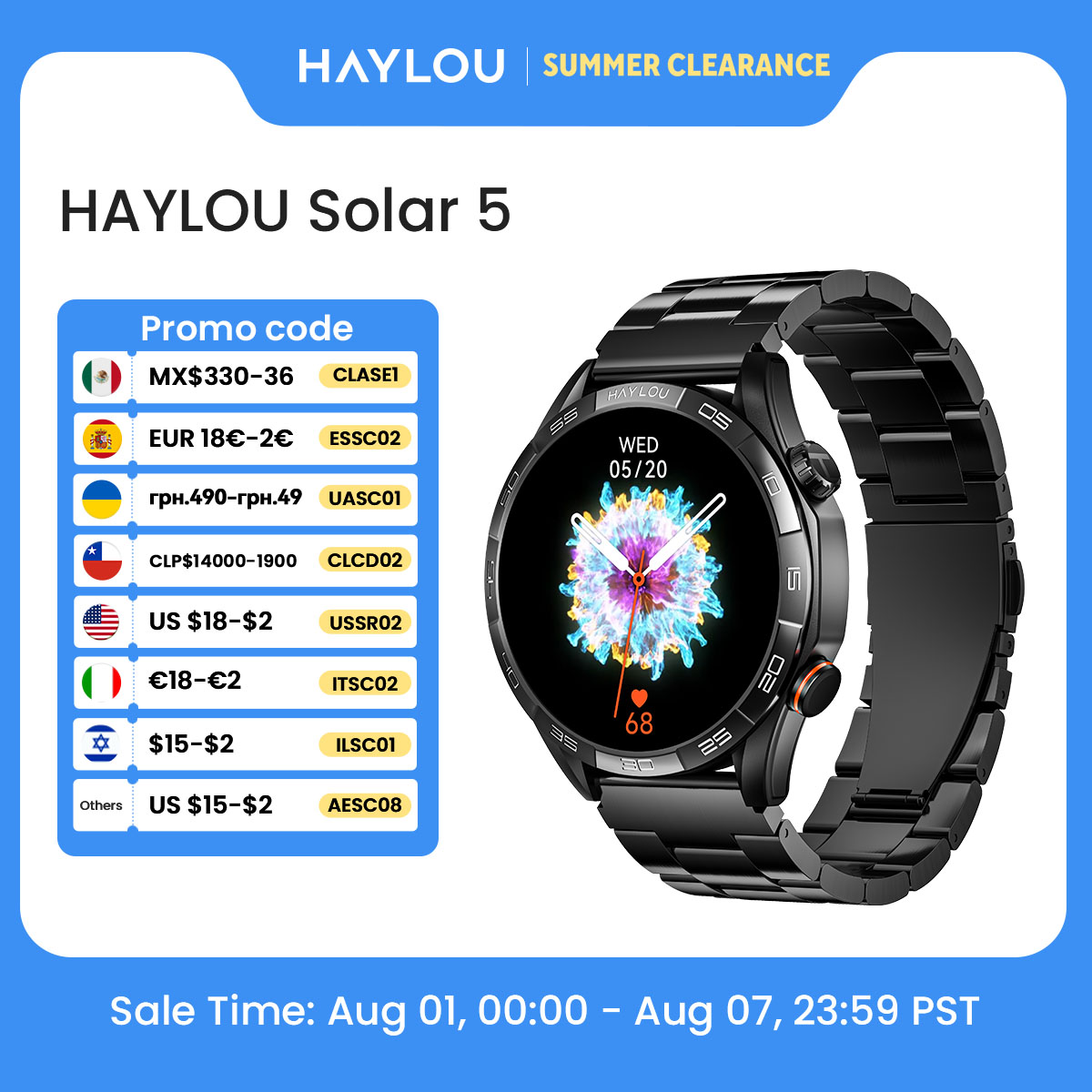 Smartwatch Faces - HAYLOU Solar 5 Smartwatch z funkcją