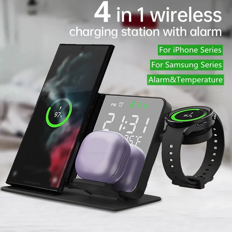 Smartwatch Ac - Bezprzewodowa ładowarka z budzikiem, szybka stacja
