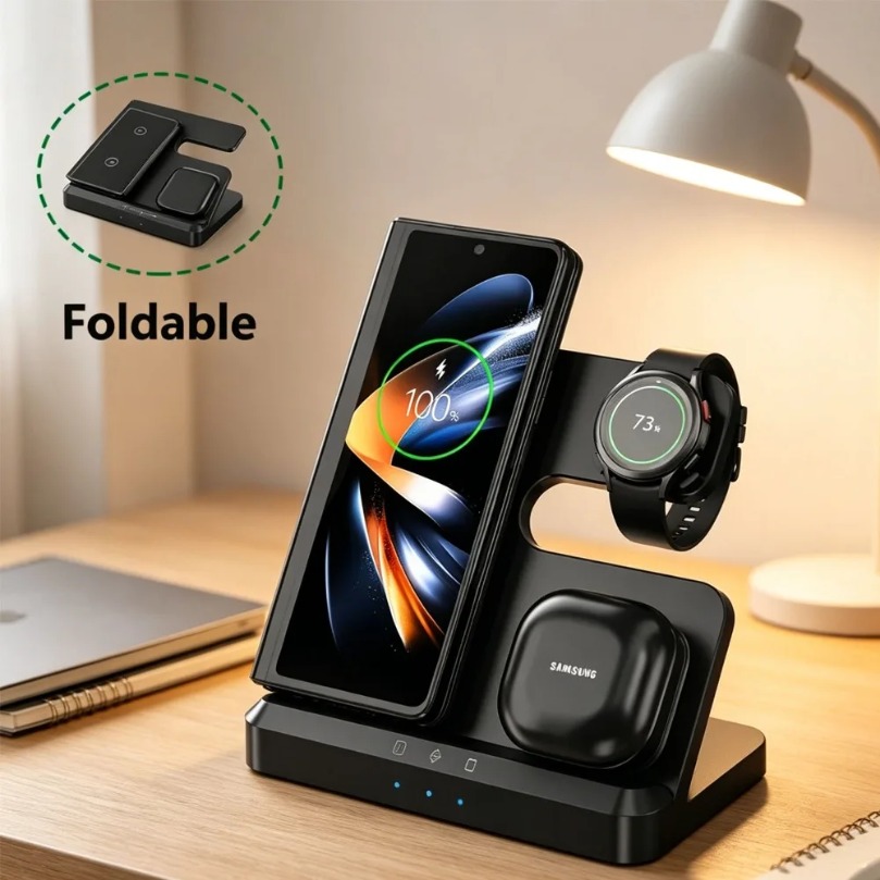 Wireless Charger Watch - Szybka bezprzewodowa ładowarka 3 w 1