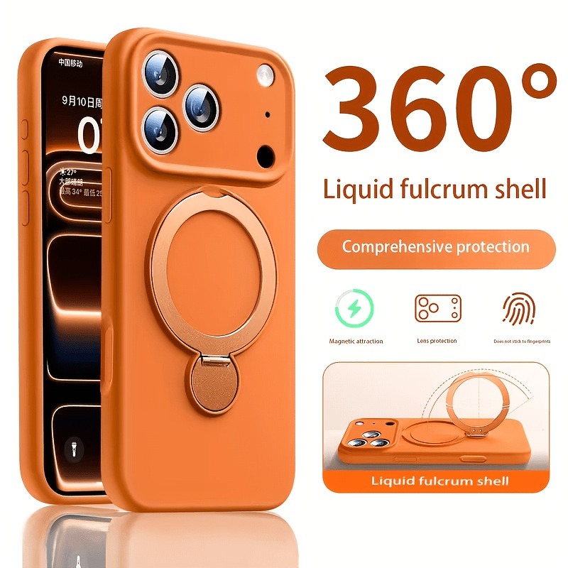Magnetic Charging Stand - Etui na telefon z płynnym silikonem