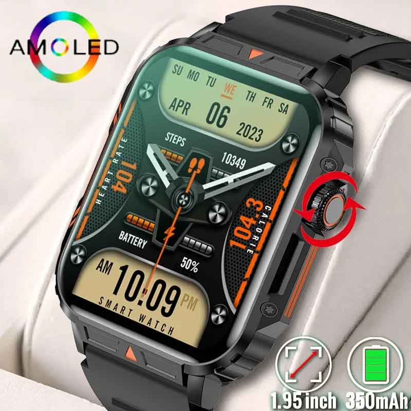 Smartwatch Faces - 1.91 odkryty wojskowy inteligentny zegarek mężczyźni
