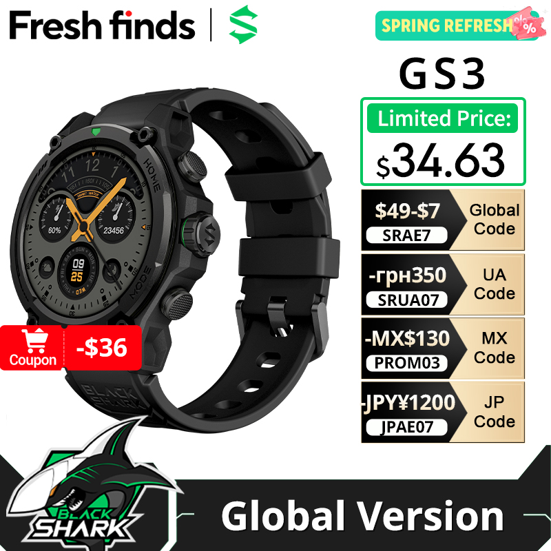 Smartwatch Faces - [Światowa premiéra] Smartwatch Blackshark GS3 Wersja