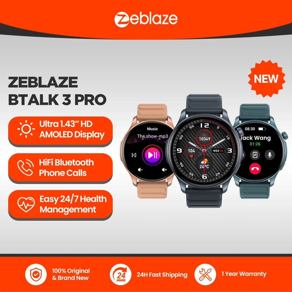 Smartwatch Faces - Nowy Zeblaze Btalk 3 PRO 1,43-calowy