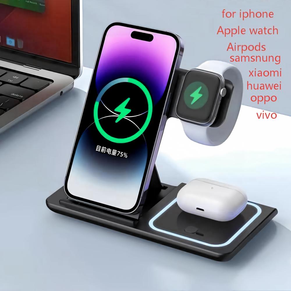 Wireless Charger Watch - Bezprzewodowa ładowarka z uchwytem 3 w