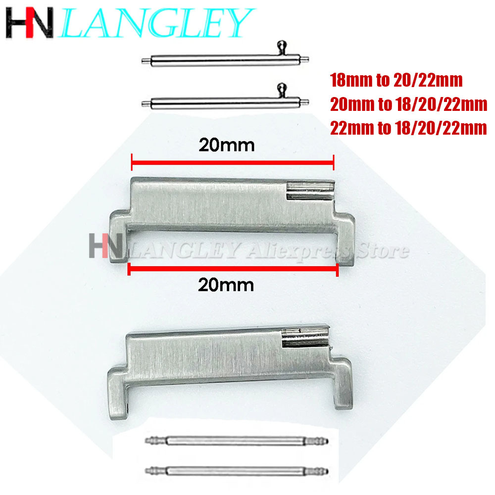 Watch Band Connector - 1 Para Metalowych Adapterów Paska 18mm