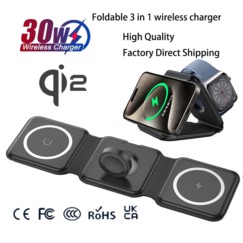 Smartwatch Ac - Uniwersalna magnetyczna składana stacja ładująca Qi2,
