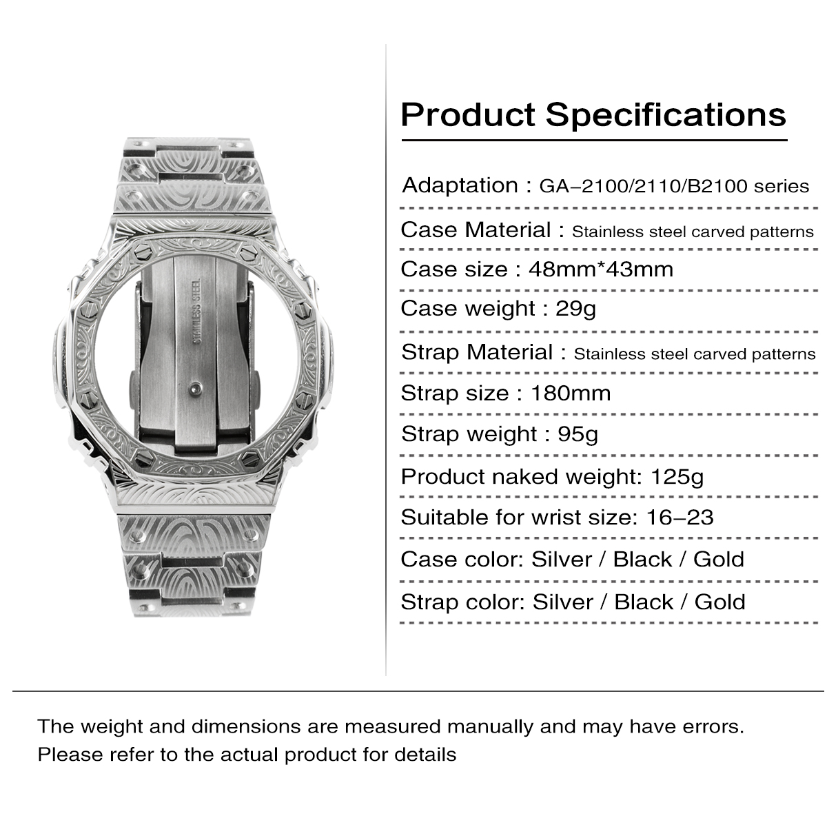Dostosowany do modelu GA-2100  – Smartwatch Store recenzja i cena