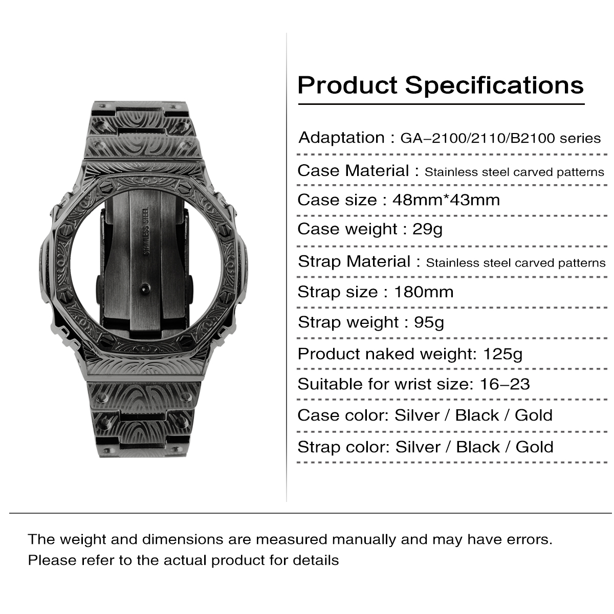Dostosowany do modelu GA-2100  – Smartwatch Store recenzja i cena