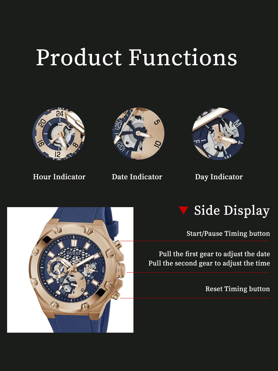Zegarek męski GUESS GW0334G3,  – Smartwatch Guess recenzja i cena