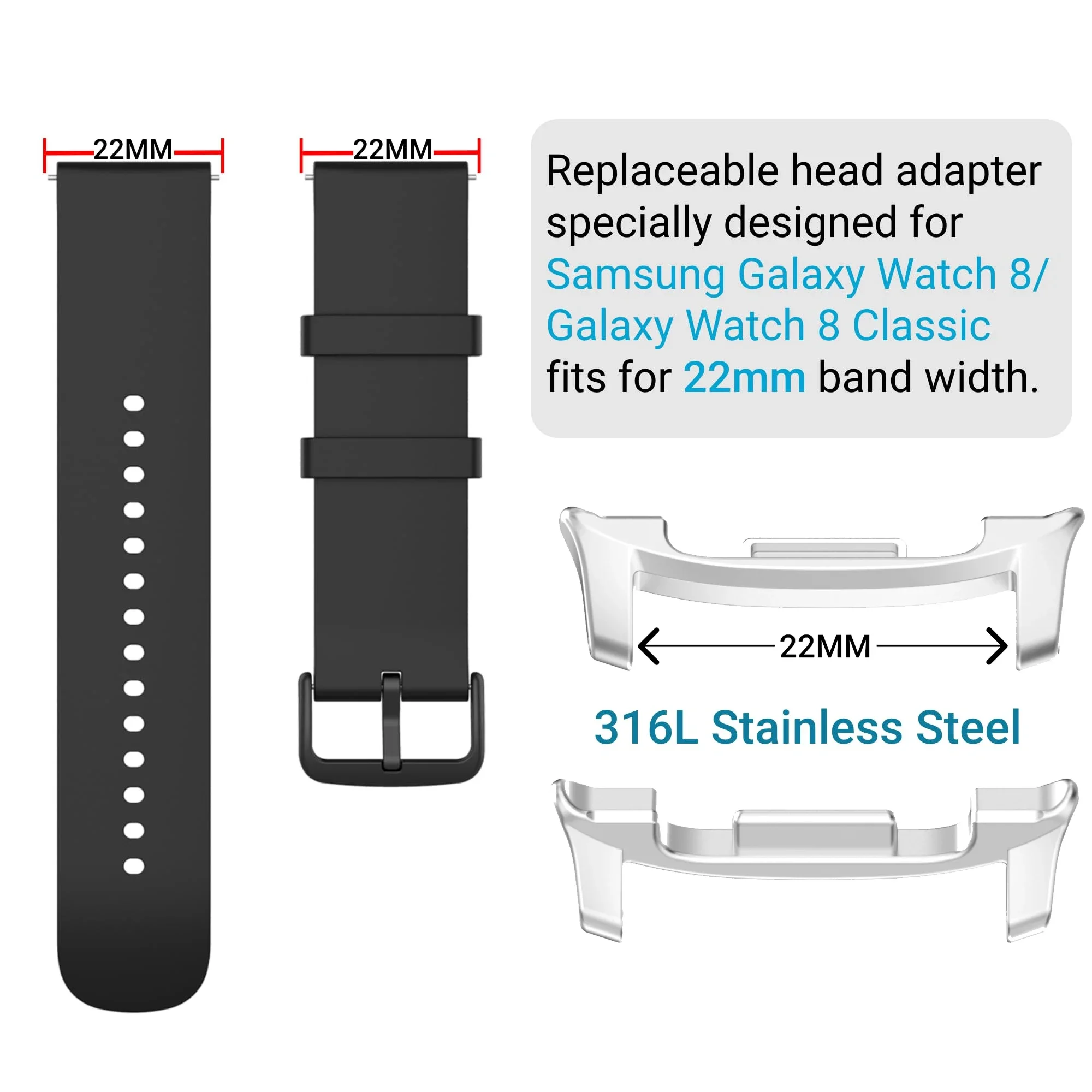 2 SZT. Adapterów do pasków zeg – Watch Band Connector recenzja i cena