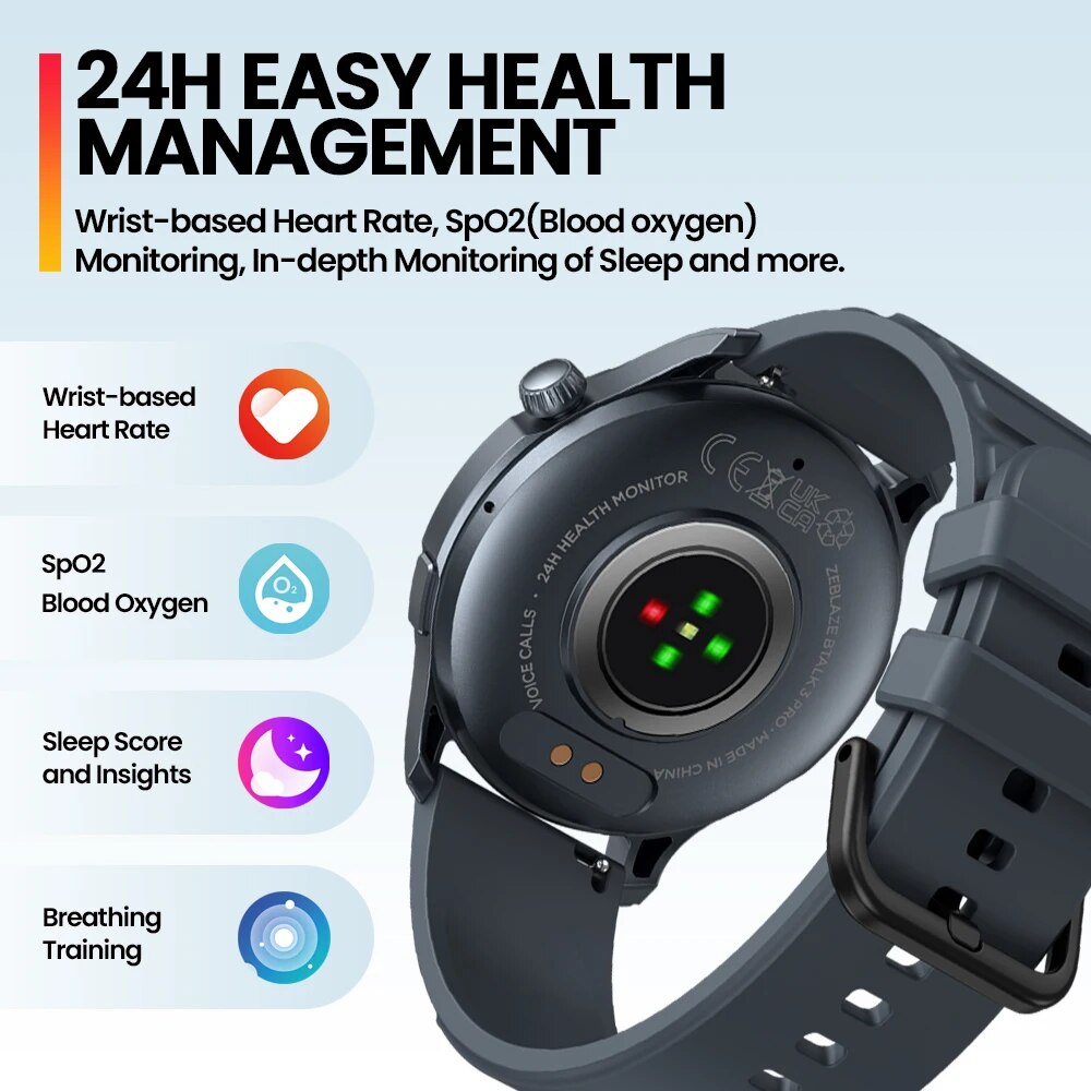 Nowy Zeblaze Btalk 3 PRO 1,43- – Smartwatch Faces recenzja i cena