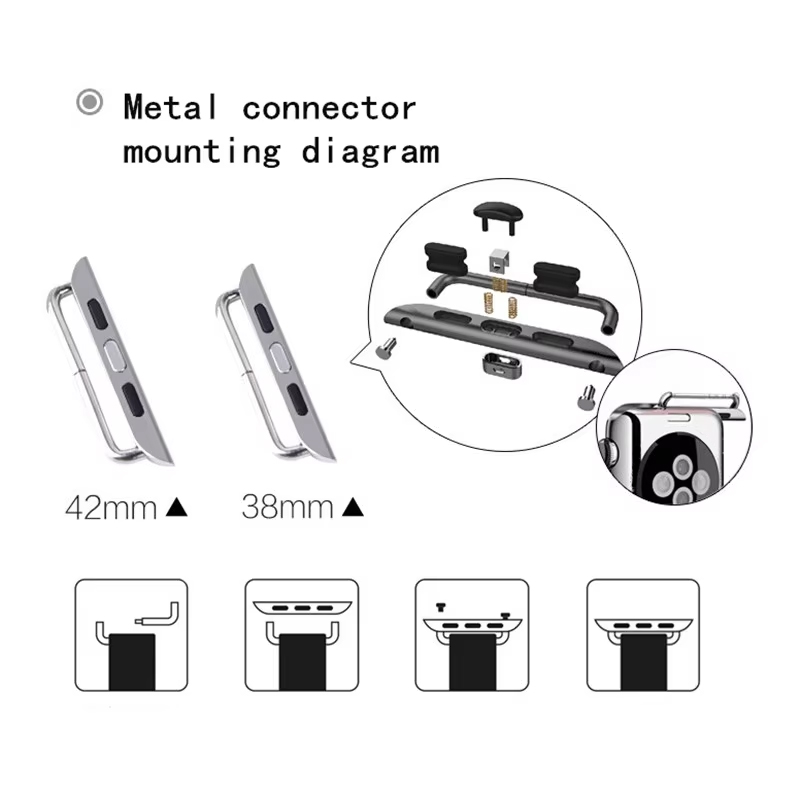 2szt Adapter ze stali nierdzew – Watch Band Connector recenzja i cena