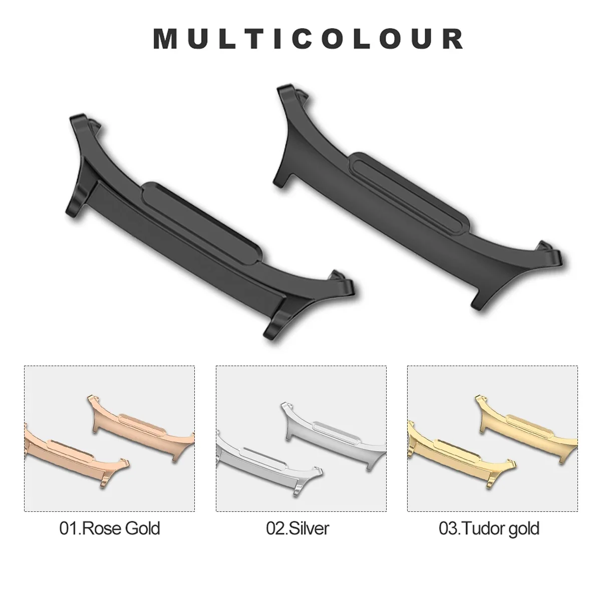 2 sztuki metalowych adapterów  – Watch Band Connector recenzja i cena
