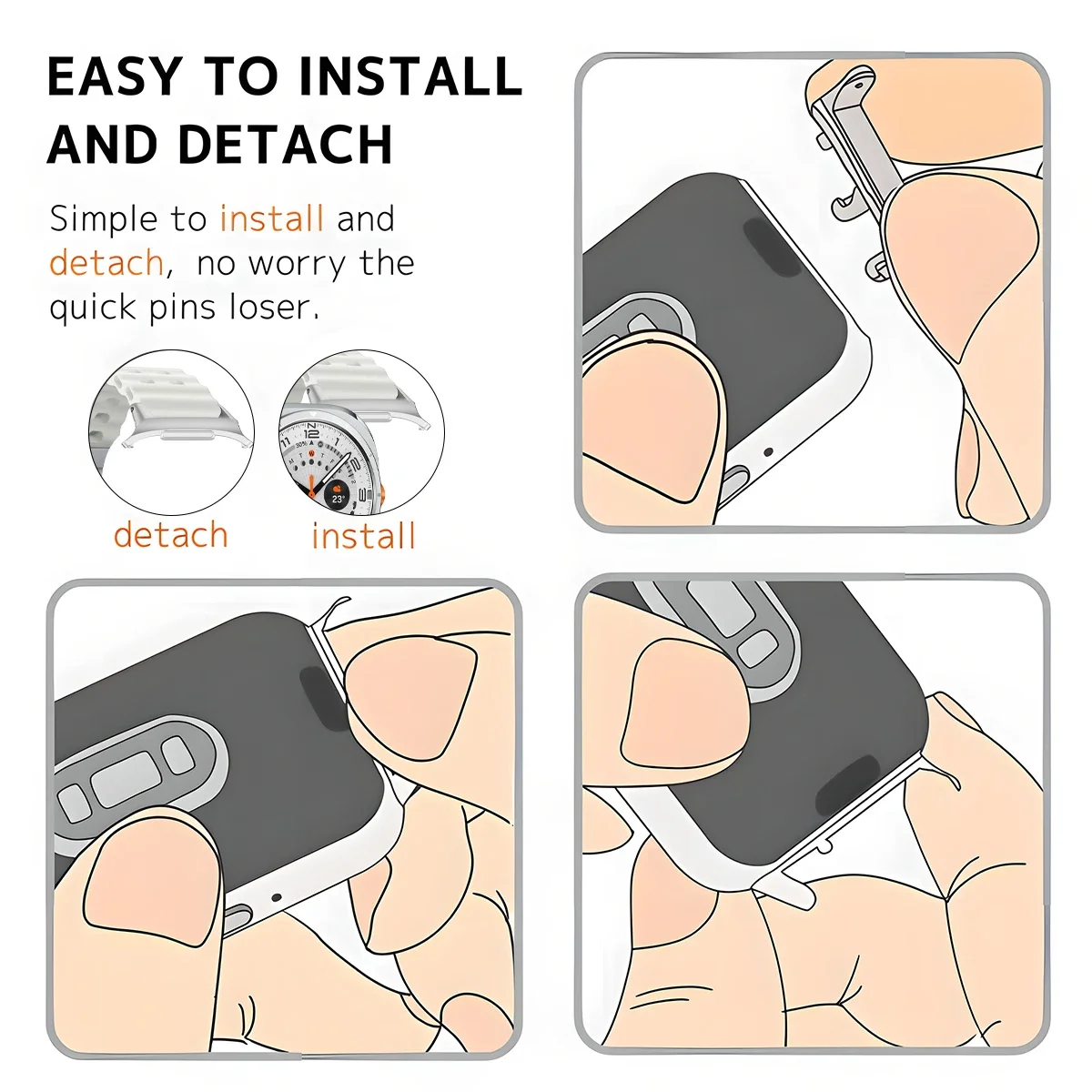 2 sztuki metalowych adapterów  – Watch Band Connector recenzja i cena
