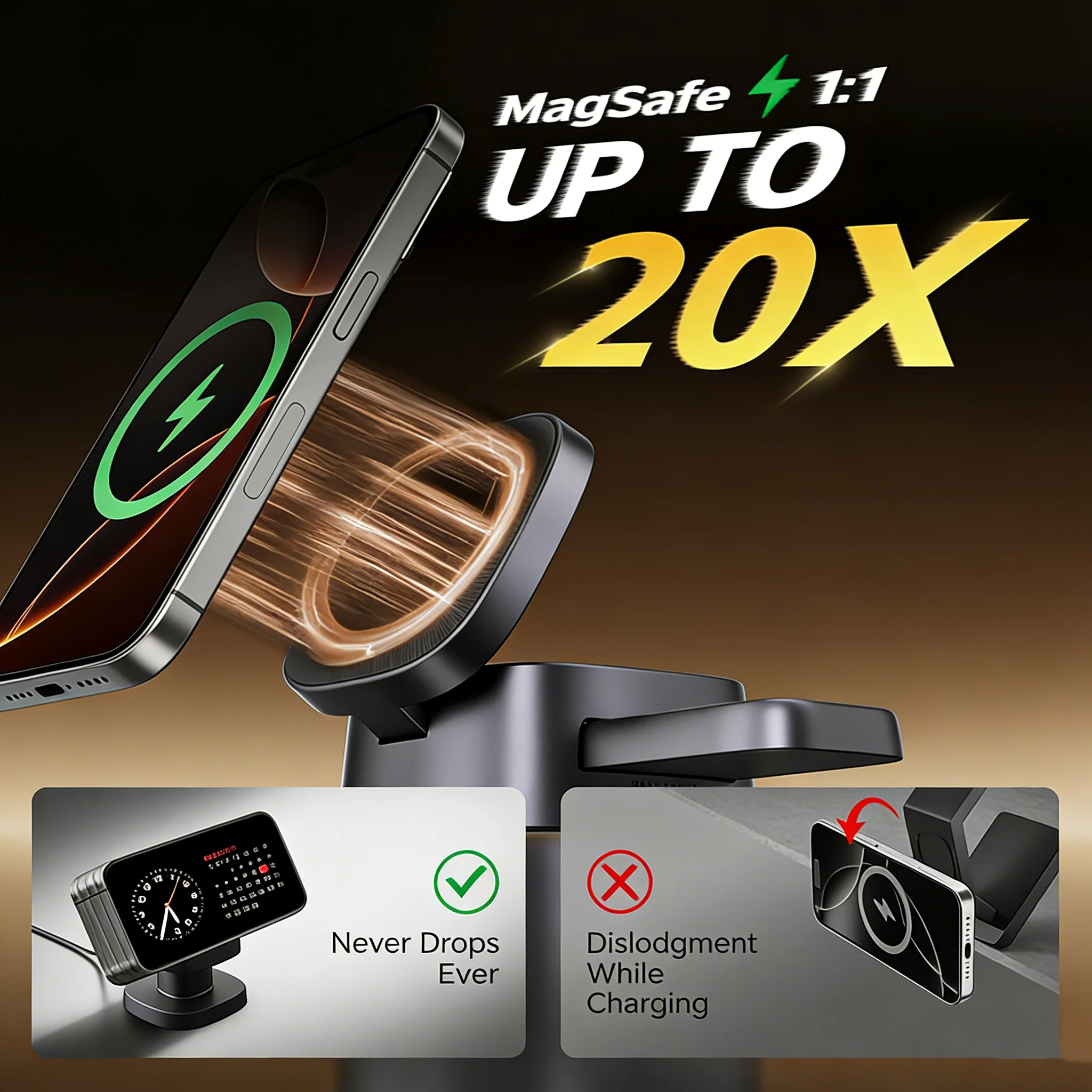 TIMESS Lampka Nocna Grzybek Be – Wireless Charger Watch recenzja i cena